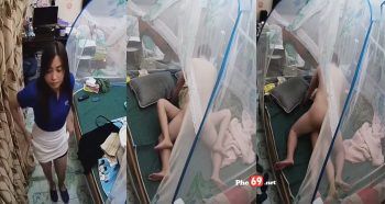 Hack camera: vợ vừa đi làm về đã trèo lên giường cùng chồng, full 26 phút
